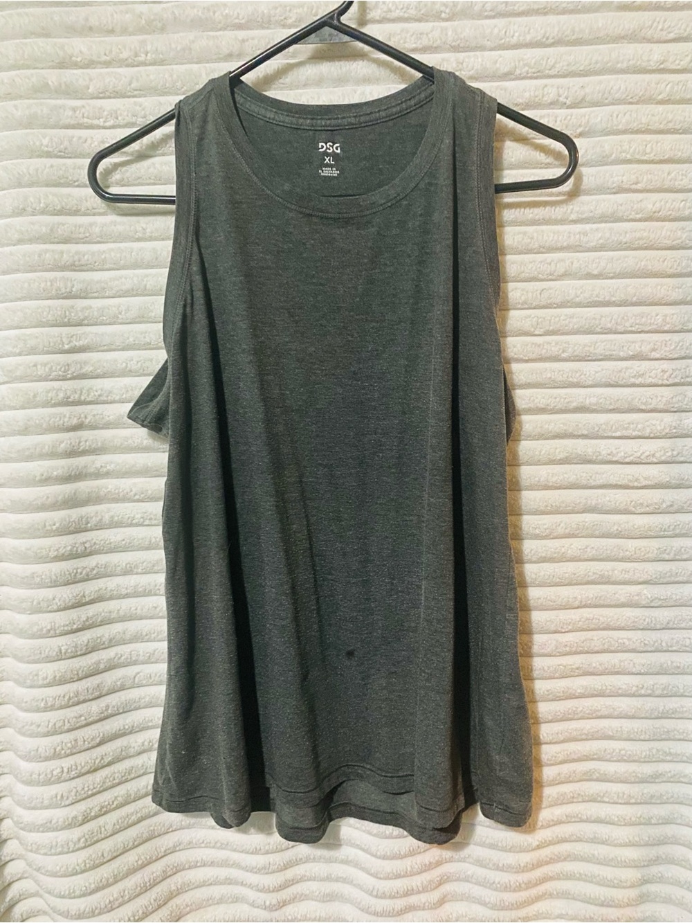 DSG Women's Charcoal Gray Sleeveless Tunic Tank